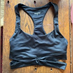 Manduka sports bra wrap style black small yoga